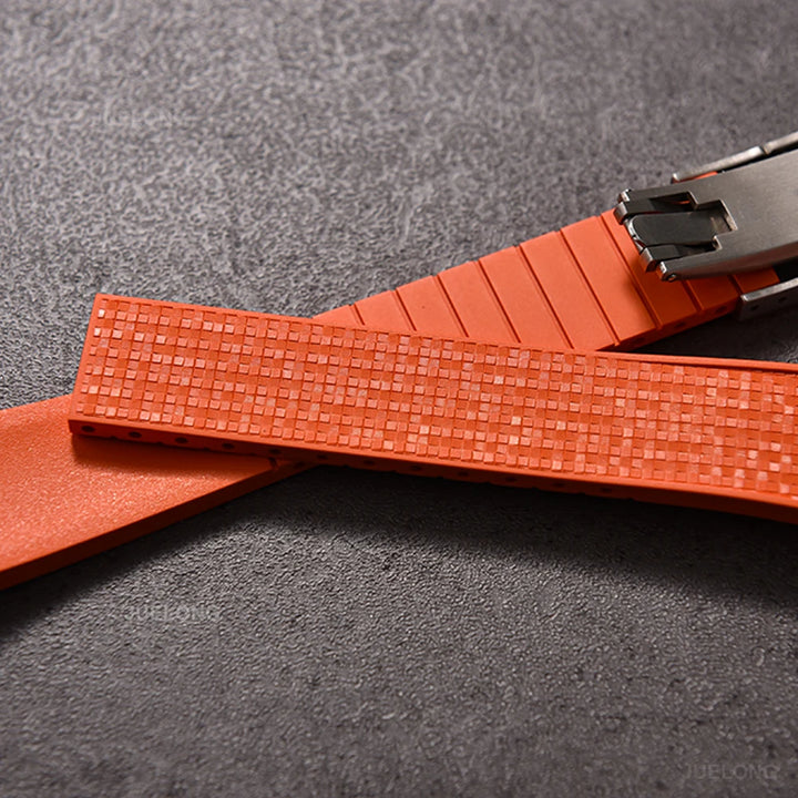 NATOBEL Mosaic FKM Rubber Watch Strap – 20/22mm Quick Release Diver Strap