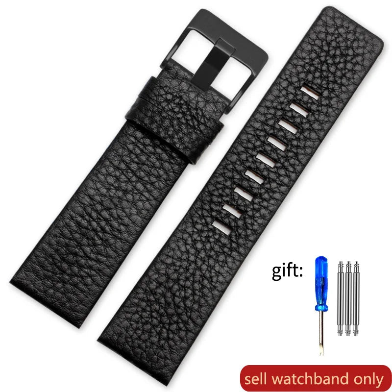 Genuine Leather Watch Strap for Diesel (22–30mm)