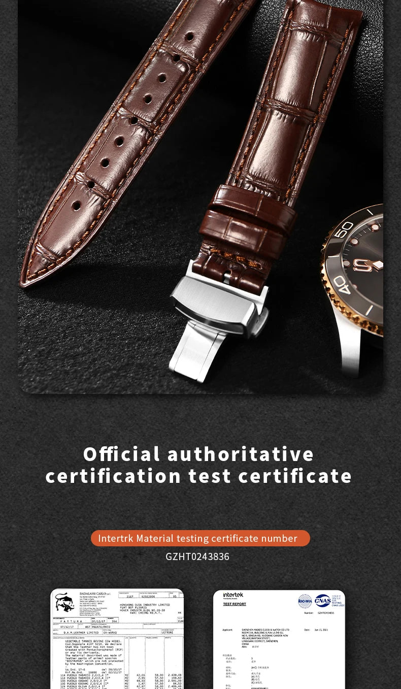 MAIKES Calf Leather Watch Strap Quick Release Bracelet For Longines Omega IWC Watchbands 20mm 21mm 22mm Watch Band