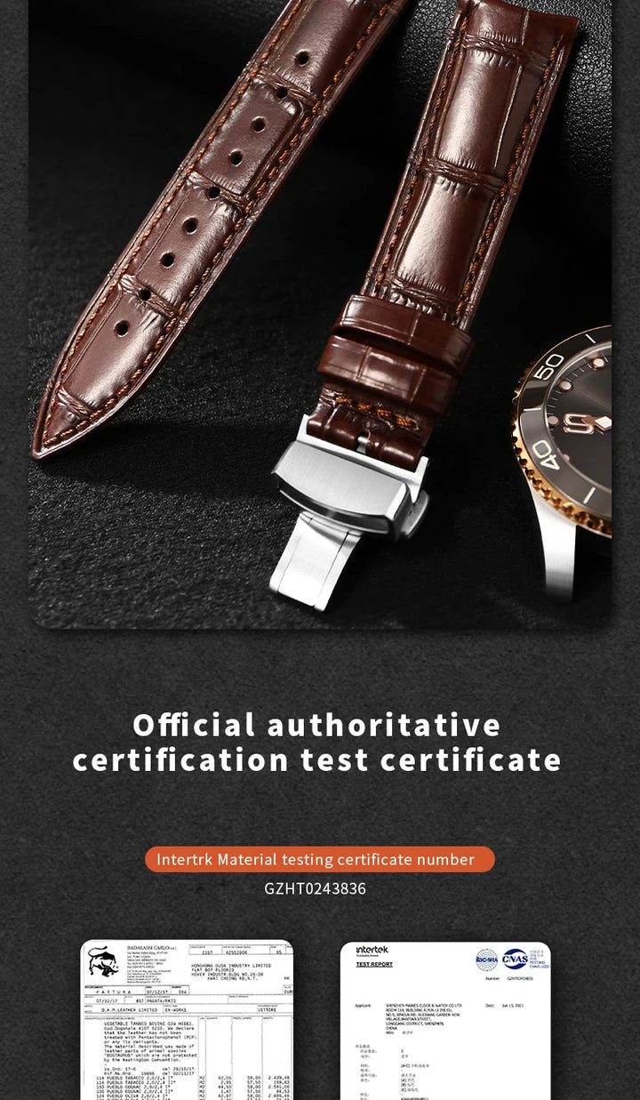 MAIKES Calf Leather Watch Strap Quick Release Bracelet For Longines Omega IWC Watchbands 20mm 21mm 22mm Watch Band