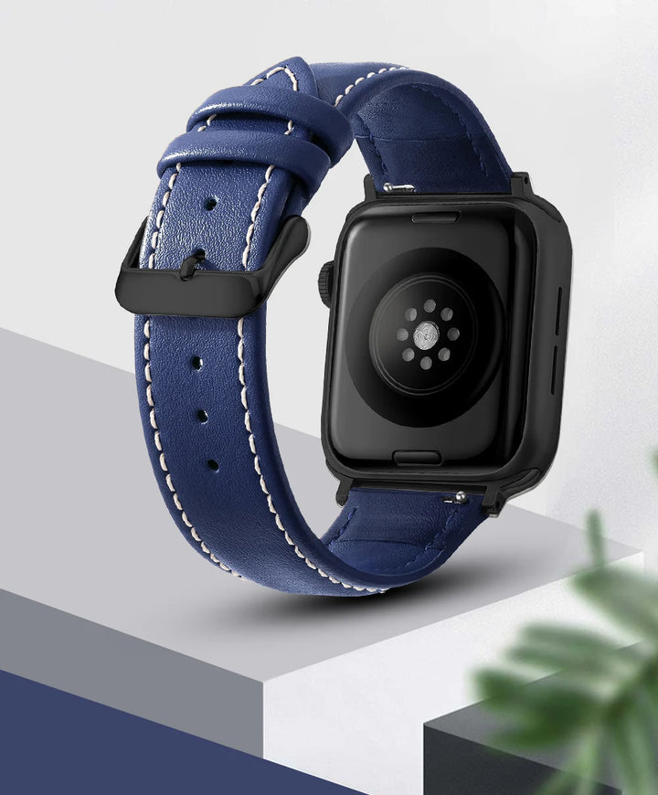 Genuine Leather Apple Watch Band 40–49mm for iWatch Series 3–8 & Ultra