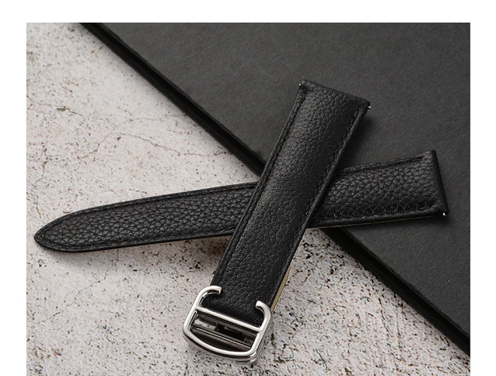 Cowhide Watch Strap Accessories for Cartier Tank – 16–23mm, Stainless Steel