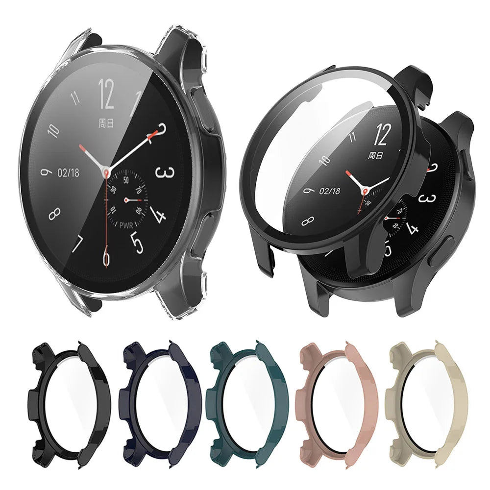 PC+Tempered Glass Protective Case for Vivo Watch 2
