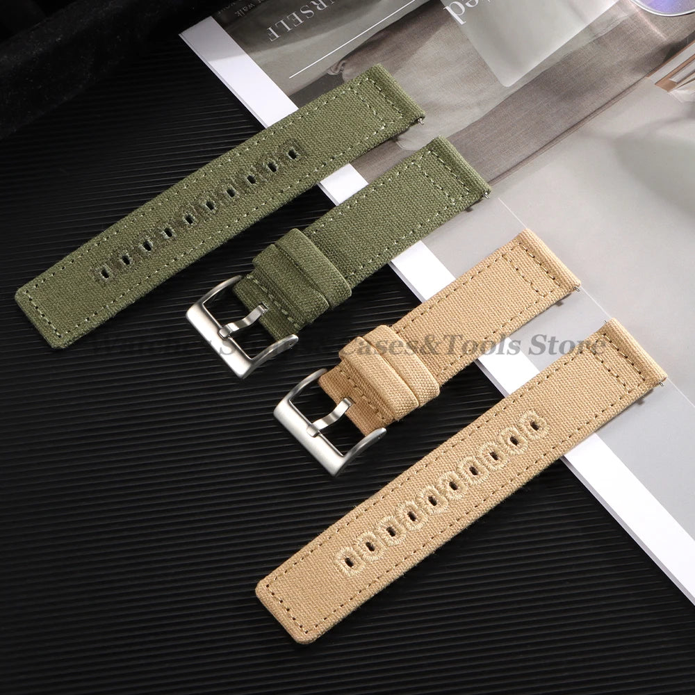 18mm 20mm 22mm Nylon Quick Release Watch Band Replacement Canvas Fabric Sport Strap for Seiko for Omega for Military Style Bands