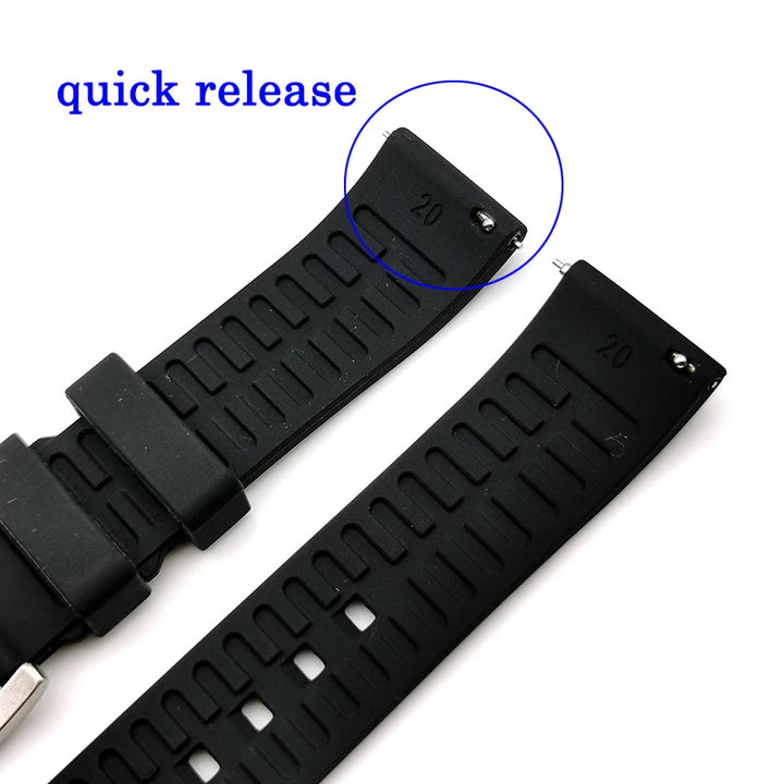 Silicone Watchband for Rolex Water Ghost 18mm 19mm 20mm 21mm 22mm 24mm Watrproof Strap Watch Accessories Rubber Bracelet