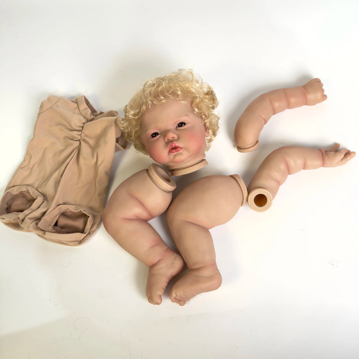 NPK 24″ Pickle Awake Girl Reborn Doll Kit — Curly Blond Hair