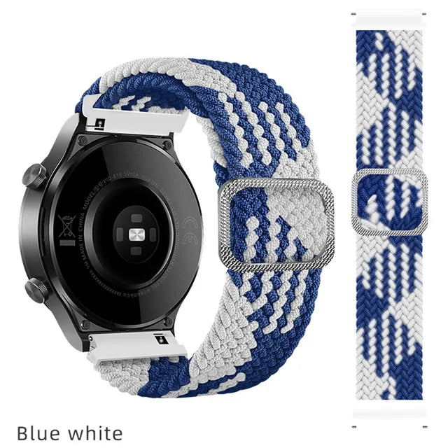 20/22mm Braided Nylon Strap for Realme Watch 2/3 & Amazfit Bip/GTS/GTR