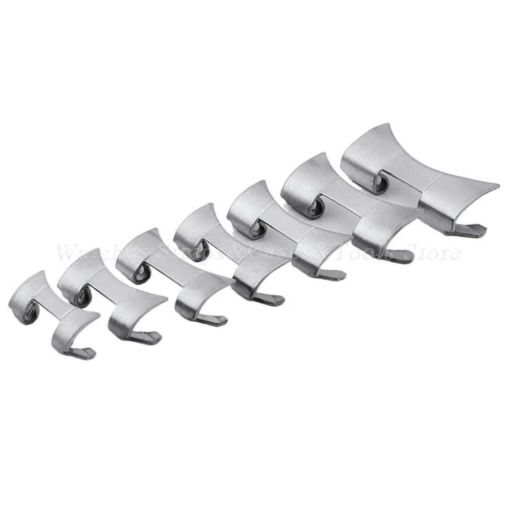 2PCS Stainless Steel Band Connectors for Seiko – Oyster Curved End Adapter (12-24mm)