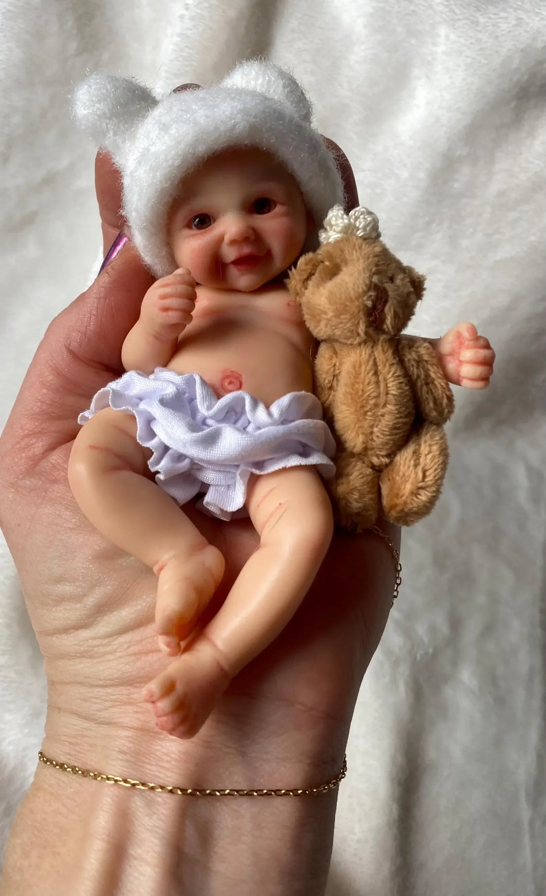 14–15 cm Cuddly Mini Palm Silicone Reborn Doll