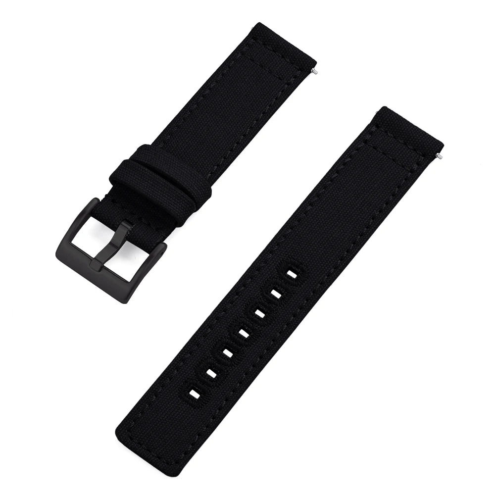 JUELONG Premium Nylon Sailcloth Watch Strap 20mm 22mm Canvas Sailcloth Watch Bands Quick Release Perfect Fit Flat End Universal