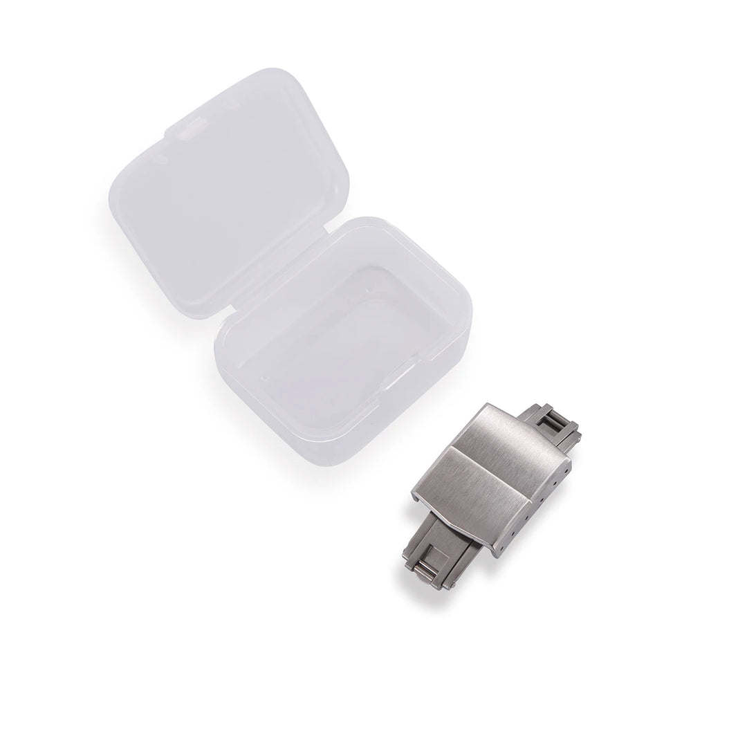 Solid Stainless Steel Folding Watch Buckle – 14/16/18mm Double Push