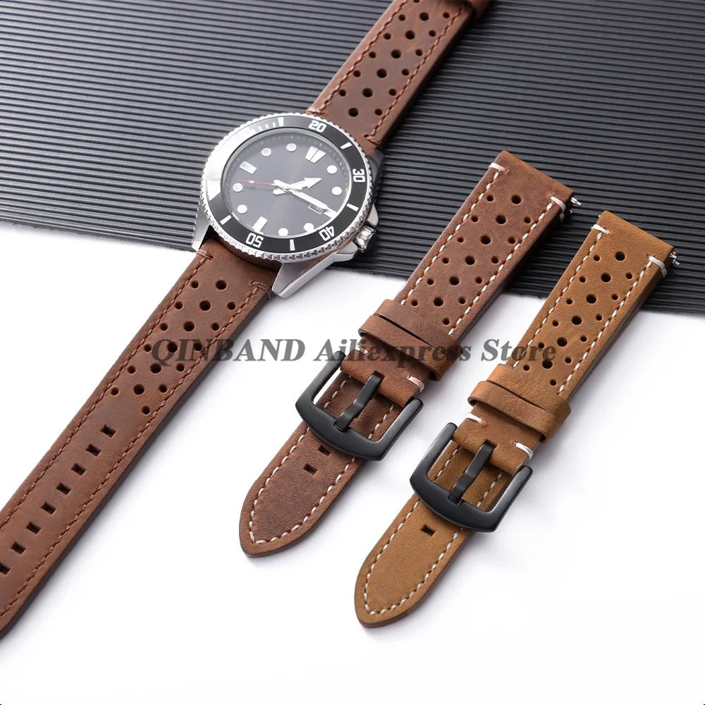 Soft Cowhide Leather Watch Band 18–24mm for Huawei Watch GT4/GT5