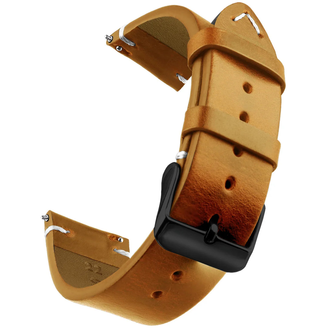 Wax Genuine Leather Watch Band 18–24mm