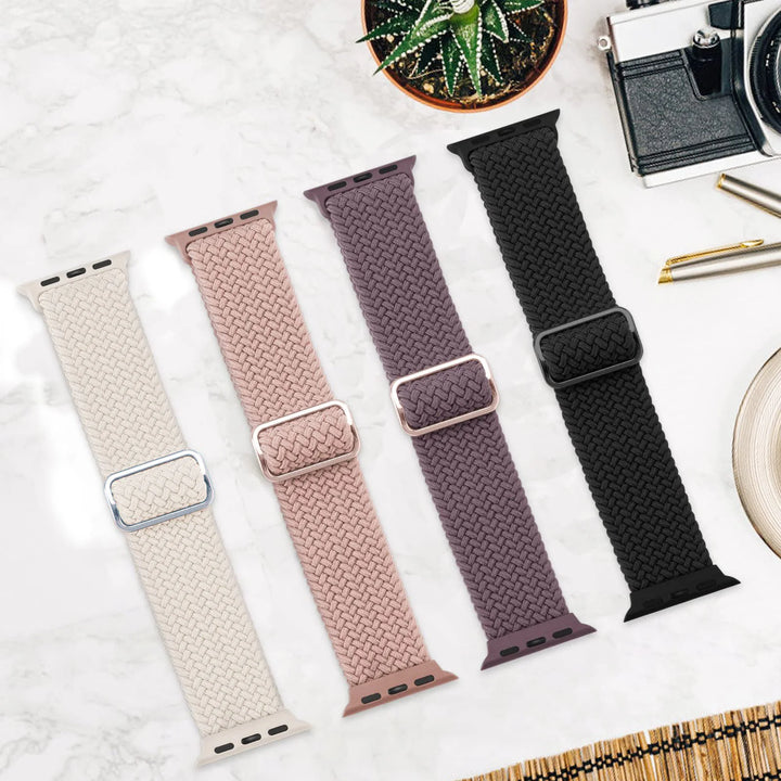 Strap for Apple Watch band 44mm 45mm 49mm 42mm 40 41 46mm Elastic Braided Solo bracelet correa Series 9 10 11 8 7 6 5 SE Ultra 3