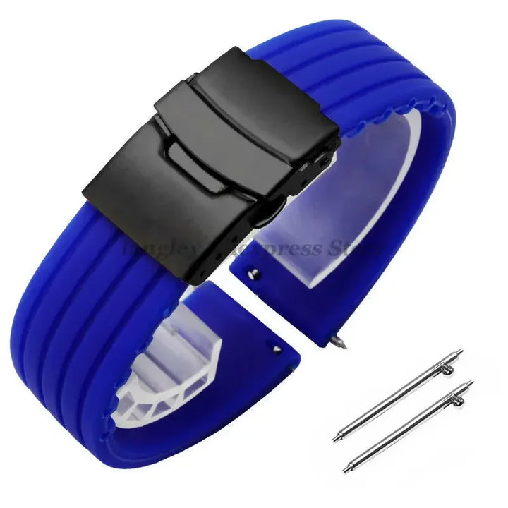 18mm 20mm 22mm 24mm Quick Release Silicone Watchband for Huawei Watch GT4/GT3 46mm for Seiko for Omega for Fossil Rubber Straps