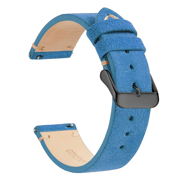 Genuine Leather Quick-Release Watch Strap 14–22mm