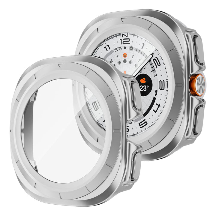 Samsung Galaxy Watch Ultra 47mm Case with Tempered Glass & Hard PC Bumper