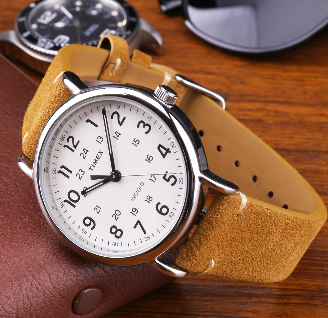 Genuine Leather Quick-Release Watch Strap 14–22mm