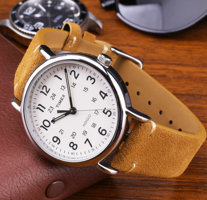Genuine Leather Quick-Release Watch Strap 14–22mm