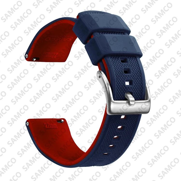 Premium Silicone Rubber Watch Band 18–22mm (Quick Release)