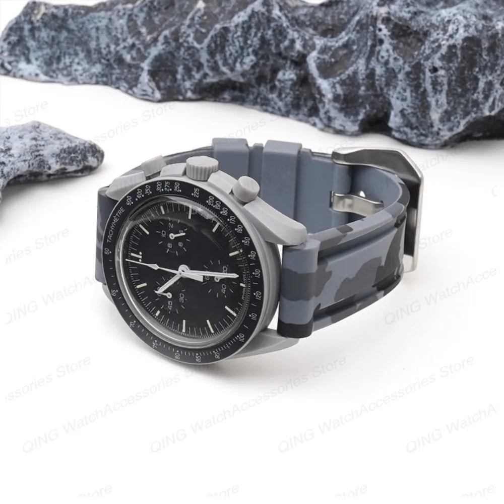 Universal Silicone Rubber Watch Strap – Sport Wristband (20-26mm)