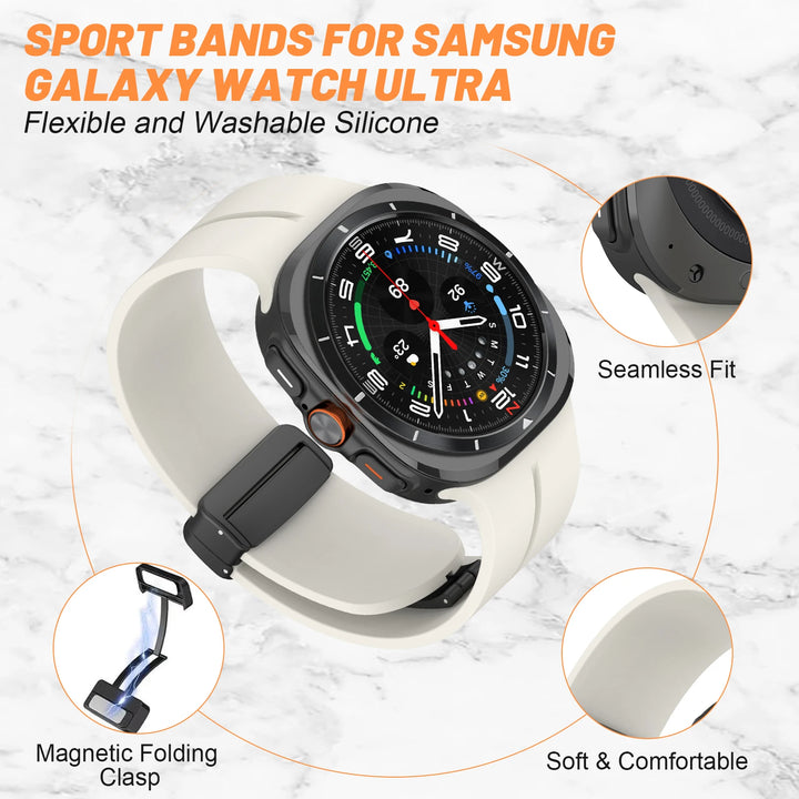 Straps For Samsung Galaxy watch Ultra 47mm smartwatch Accessories Silicone Magnetic Bracelet correa galaxy watch 7 ultra Band