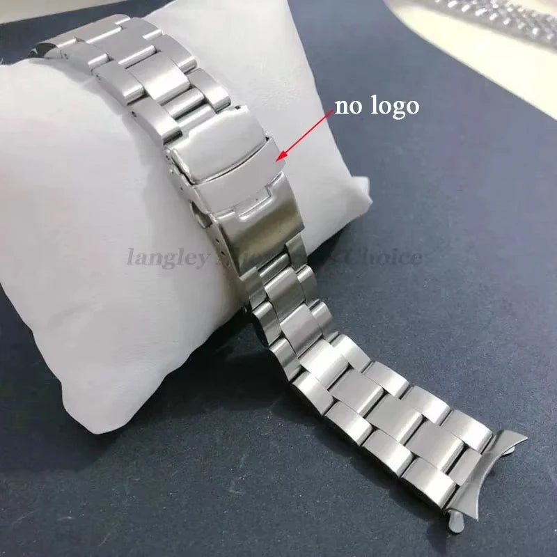 Solid Stainless Steel Watch Strap 18–22mm for Seiko, Jubilee & Oyster