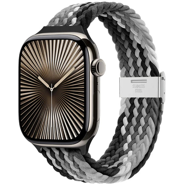 Strap For Apple watch band 46mm 45mm 44mm 49mm 40mm 41mm 42mm Braided loop correa bracelet iWatch series 10 8 9 7 5 se 6 4 Ultra
