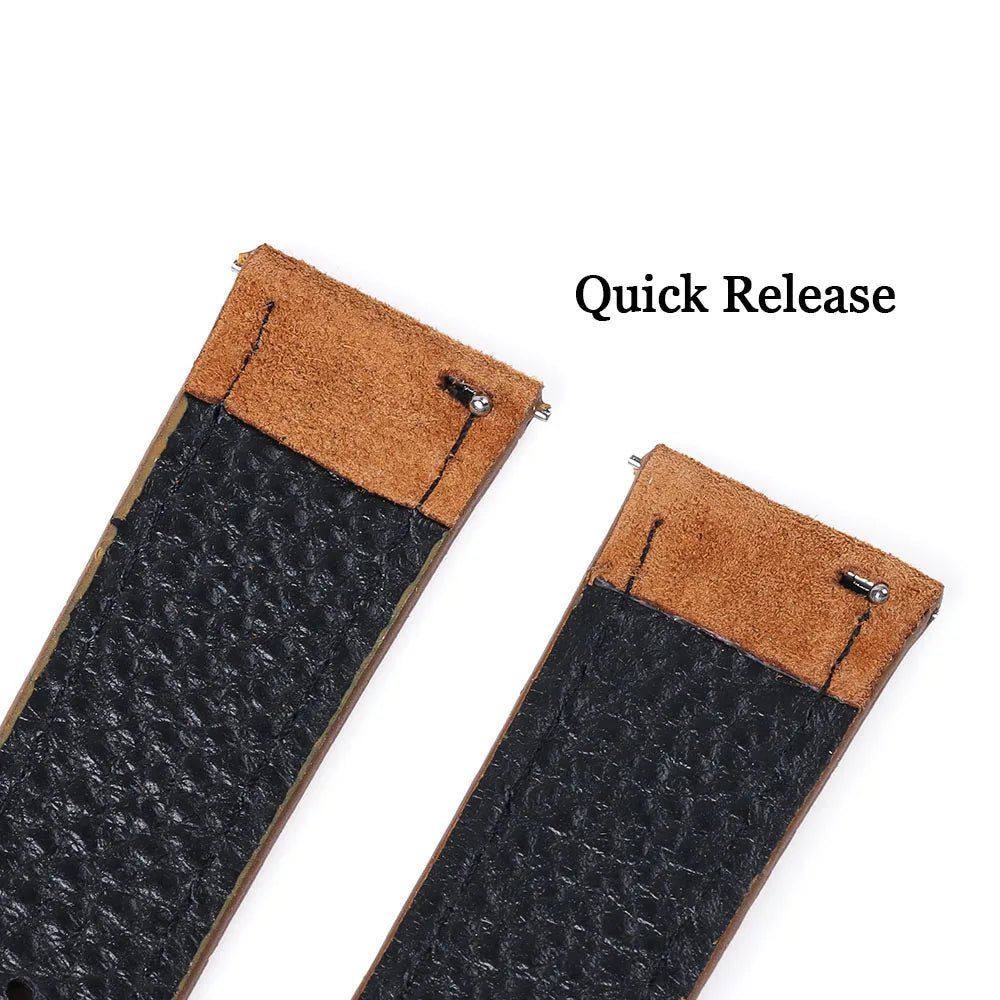Suede Leather Watch Strap – 18–24mm for Seiko & Huawei GT Series
