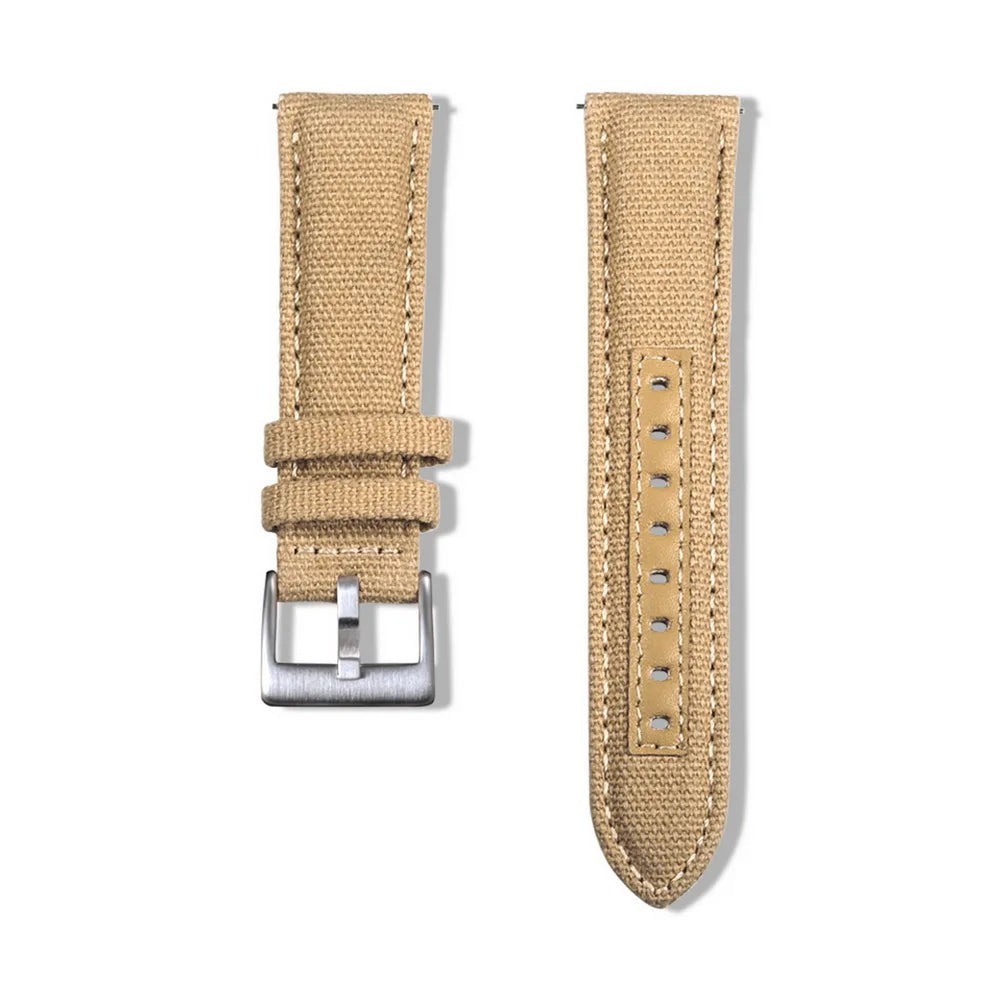 Hemsut Canvas Quick-Release Nylon Watch Strap (18-24mm)
