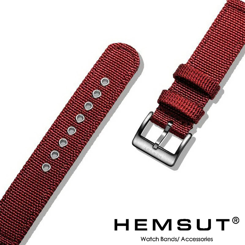 Hemsut Nylon Quick-Release Watch Strap – 18–24mm Military Style