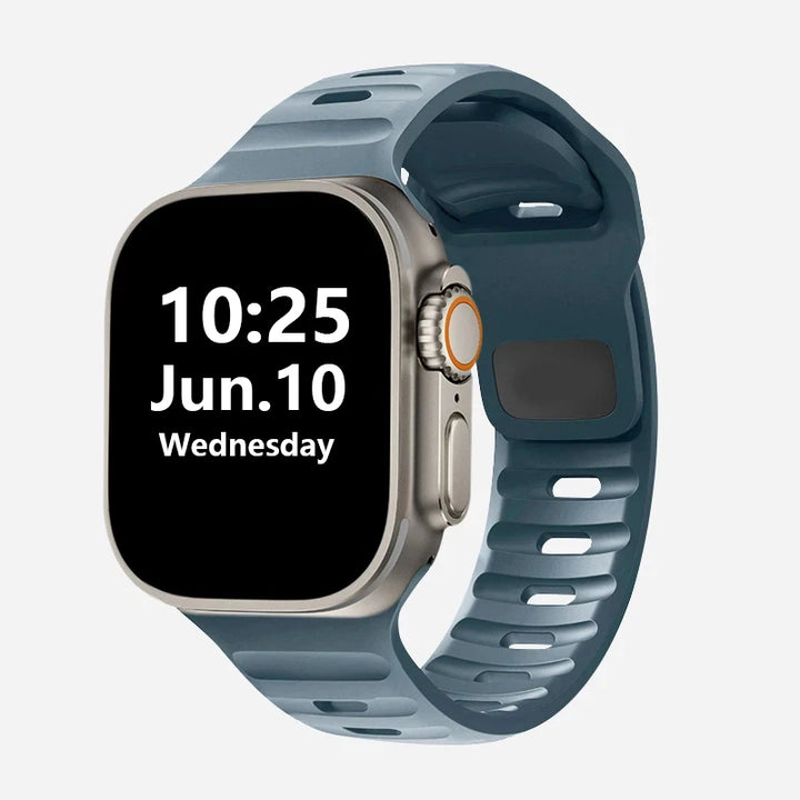 Silicone Apple Watch Band 38–49mm for iWatch Series 3–8 & Ultra