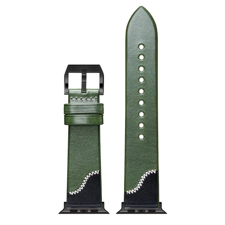 Bicolor Leather Apple Watch Band Series 10 & Ultra 41–49mm – MAIKES