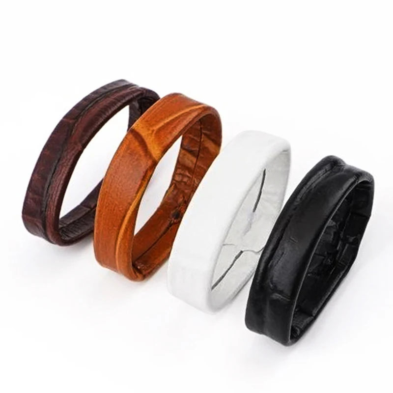 2‑Piece Leather Watch Band Keeper Loops – 14–24mm, Black & Brown