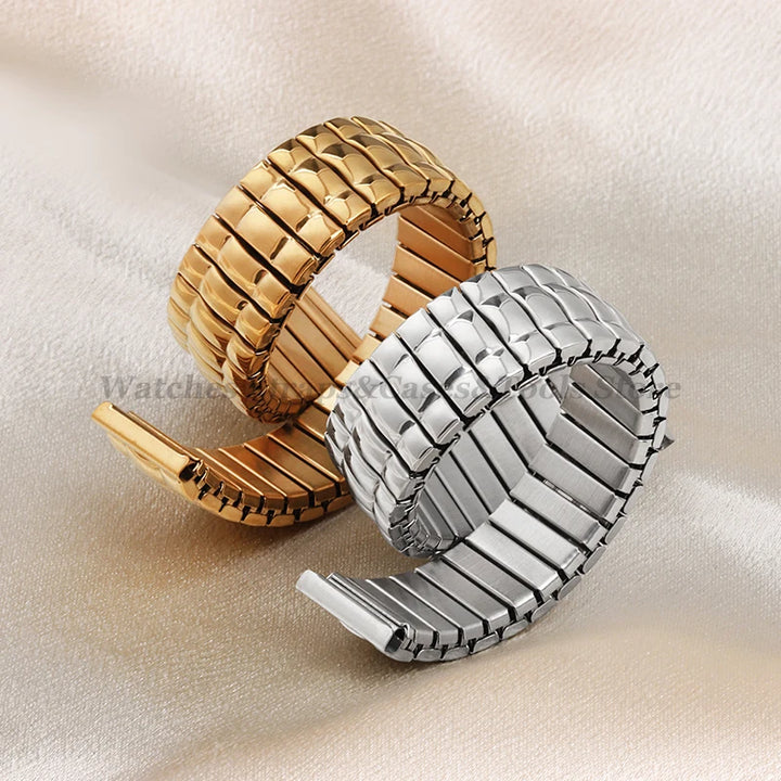 Stainless Steel Expansion Watch Band – 12–20mm, Unisex Metal Strap