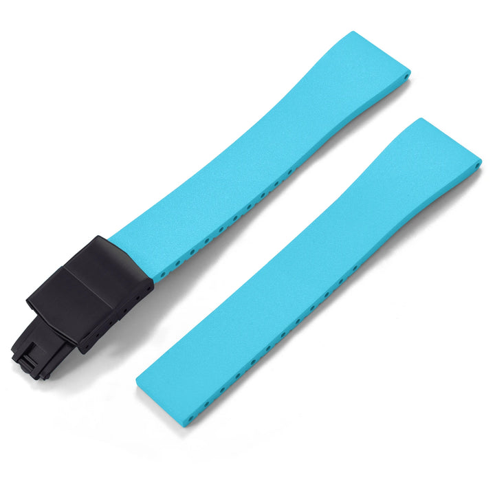 JUELONG FKM CTS Rubber Strap Quick Release Butterfly Black Buckle 16mm 18mm 19mm 20mm 21mm 22mm CTS Rubber WatchBand Cut to Size