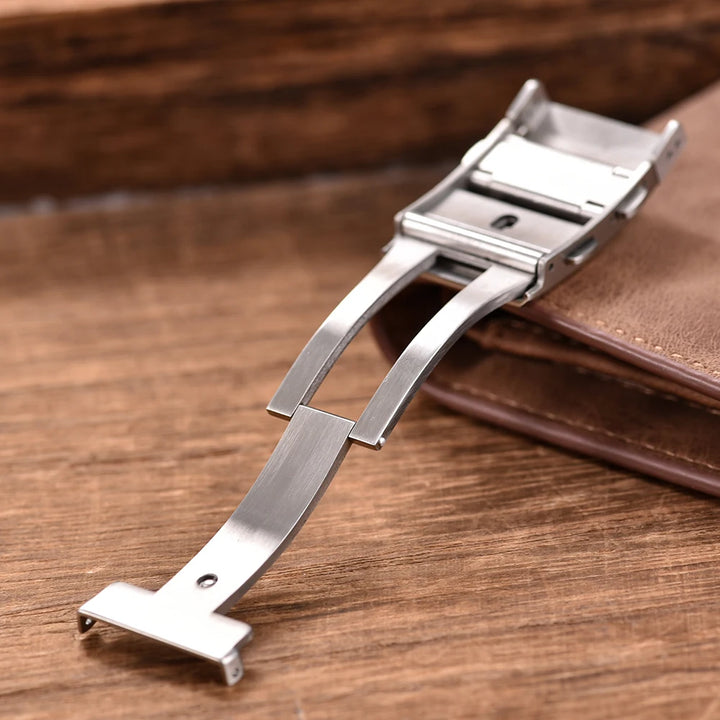 316L Stainless Steel Watch Buckle – 18-22mm Adjustable Double Push