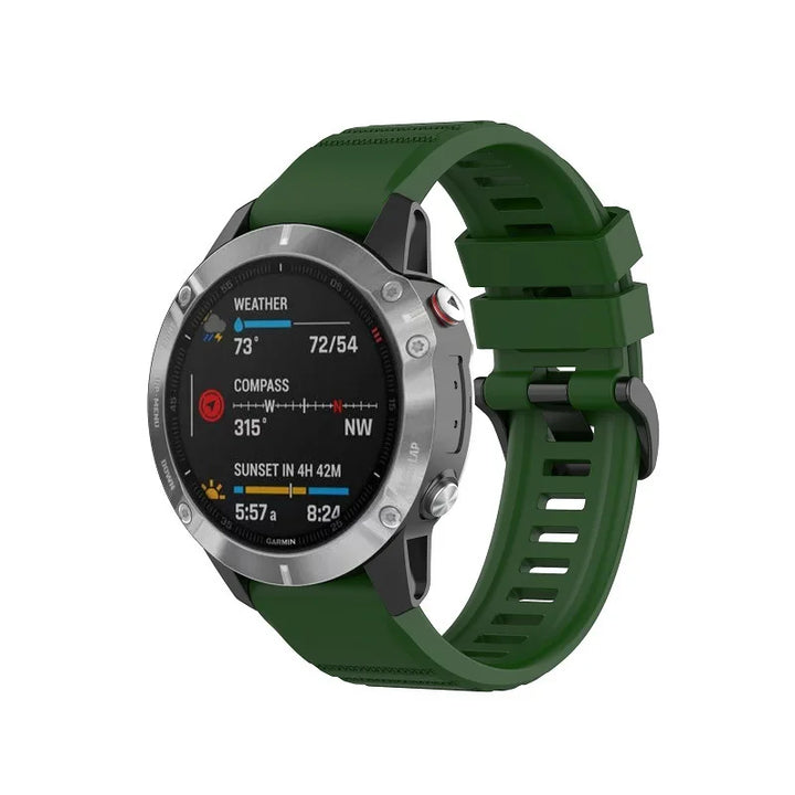 Silicone QuickFit Watch Strap – 20-26mm for Garmin Fenix & Epix