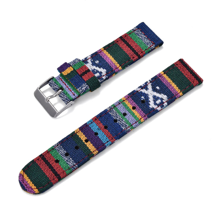 JUELONG Multicolor Nylon Sailcloth Watch Strap 20/22mm