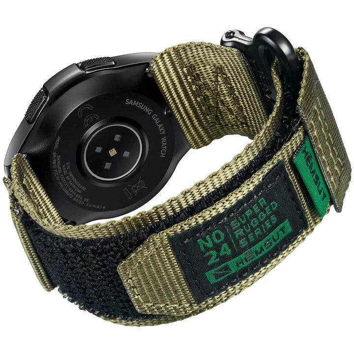 HEMSUT Nylon Military Watch Strap – 20/22mm Quick-Release for Samsung