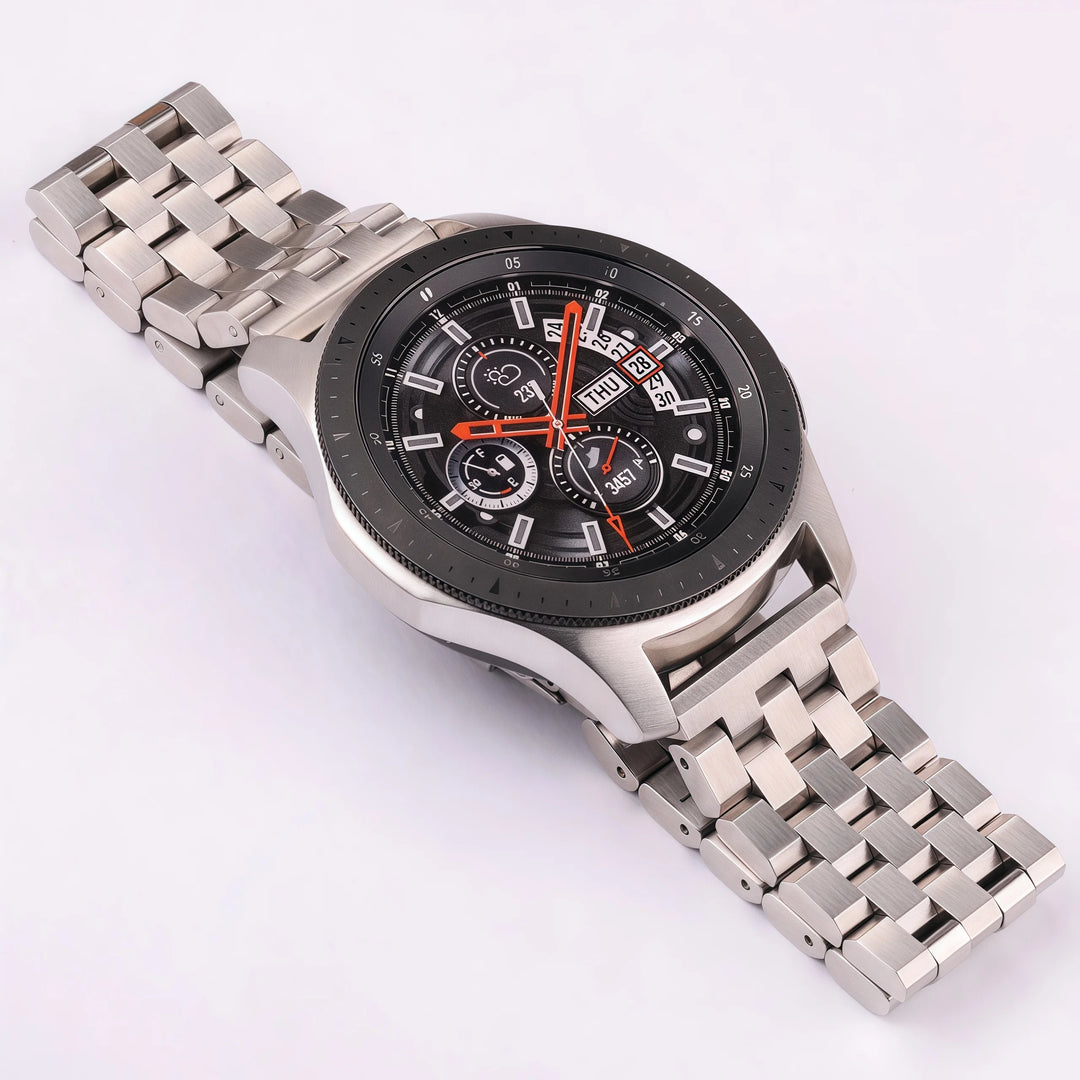 Solid Stainless Steel Watch Bracelet – Silver Brushed (18-24mm)