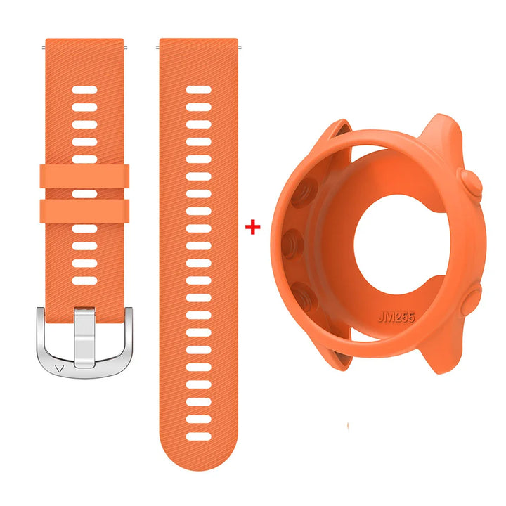 Silicone Strap with Protective Case for Garmin Forerunner 255/265