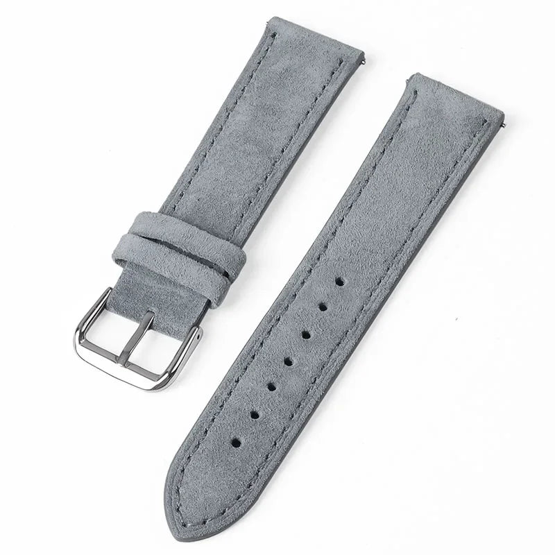Suede Leather Watch Strap – 18–24mm for Seiko & Huawei GT Series