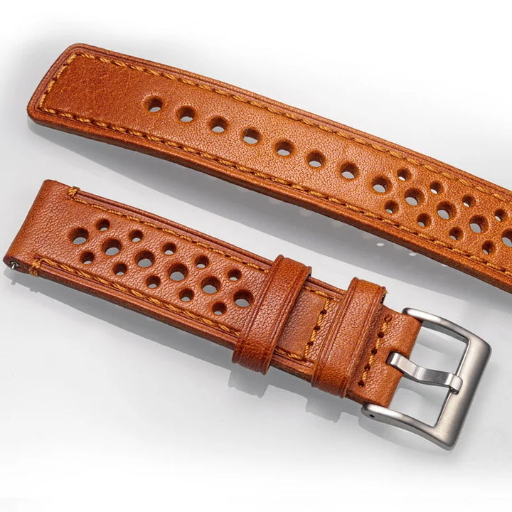 Hemsut Cowhide Watch Band Quick Release Soft Breathable Italian Genuine Leather Straps 18 20 22 24mm