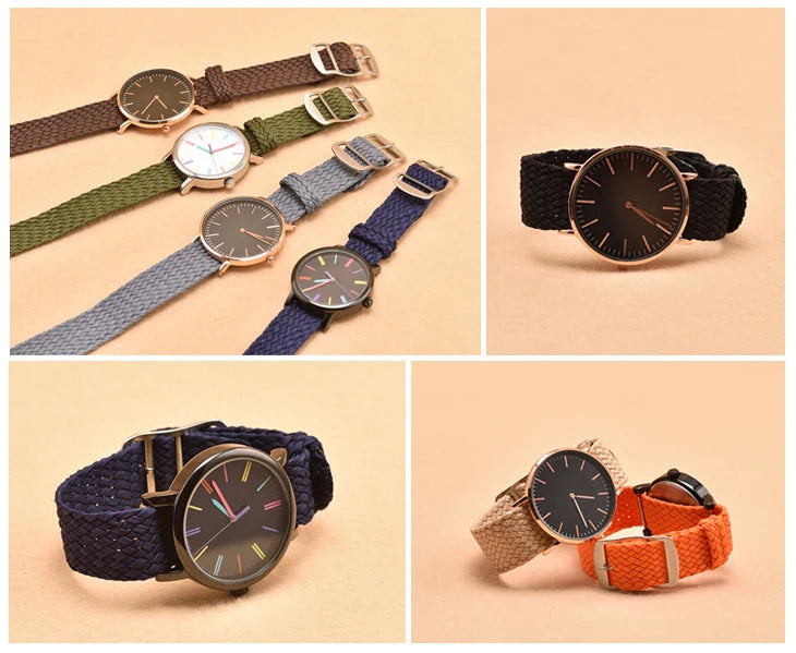 Nylon Weave Watch Strap for Perlon Watchband Wristband Women Men Bracelet Watch Accessories 14mm 16mm 18mm 20mm 22mm Sport Band