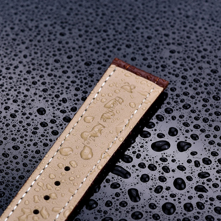 Universal Cowhide Leather Watch Strap – 18-22mm with Butterfly Buckle
