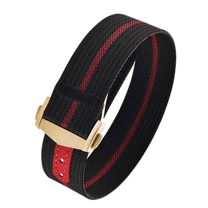 JUELONG Canvas Sailcloth Watch Strap 18mm 20mm 22mm Rubber Hole Sport Waterproof Folding Buckle Watchband For Omega Swatch Moon