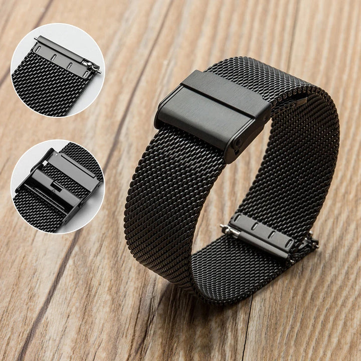 0.6mm Milanese Mesh Watch Strap – 12–24mm for Seiko & DW
