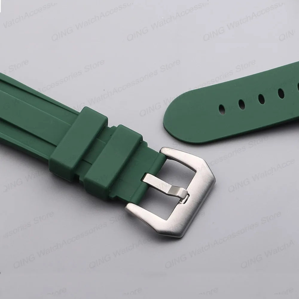 Universal Silicone Rubber Watch Strap – Sport Wristband (20-26mm)