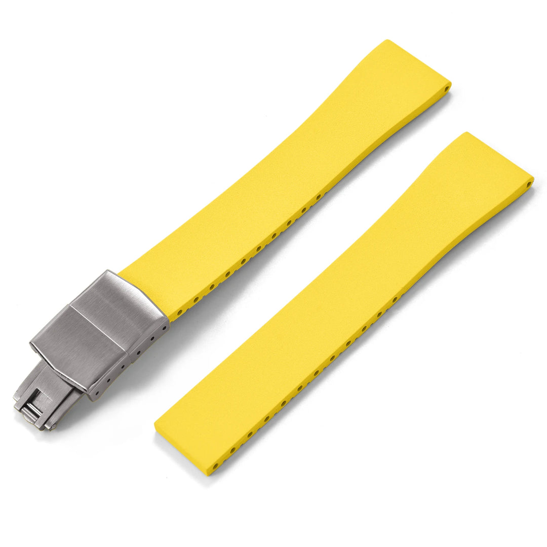 NATOBELT CTS FKM Rubber Watch Band Strap 16mm 18mm 19mm 20mm 21mm 22mm Quick Release Butterfly Cut-to-Size Sweatproof Waterproof